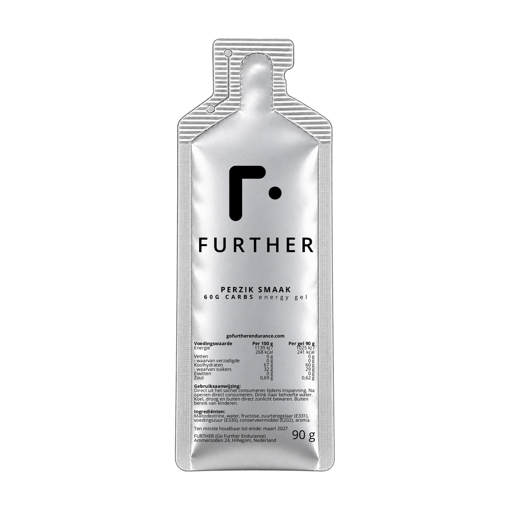 FURTHER 60G Energy Gel perzik productverpakking